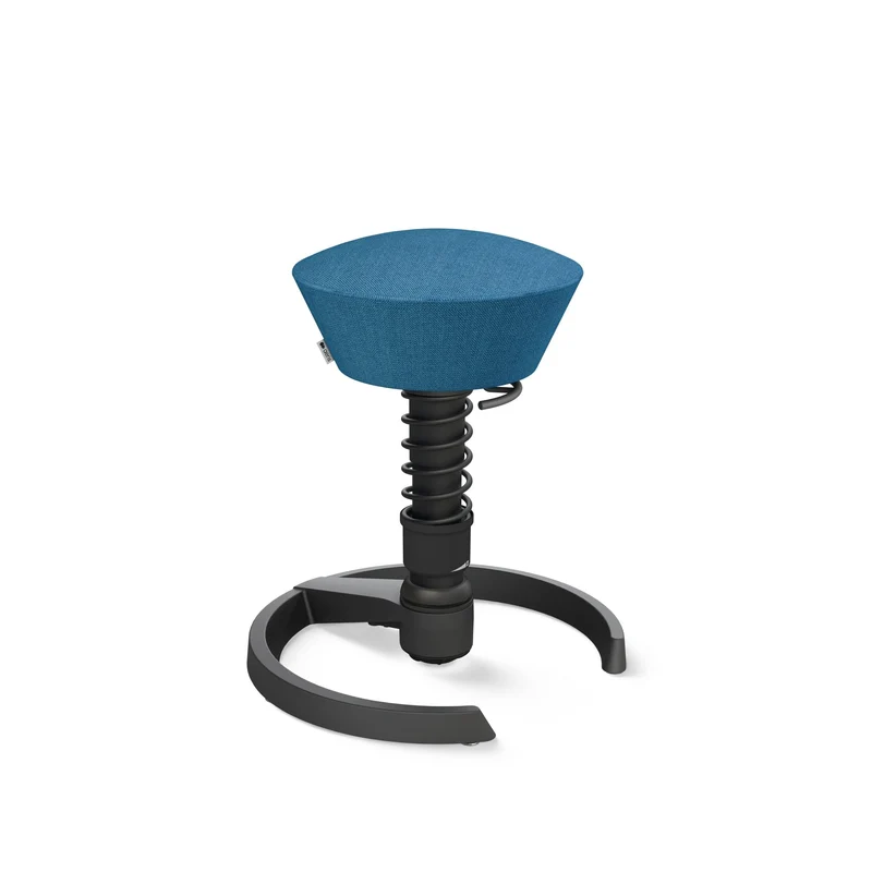 Aeris Swopper mit Gleiter (Schwarz) – Ergonomischer Sitzhocker für aktives Sitzen