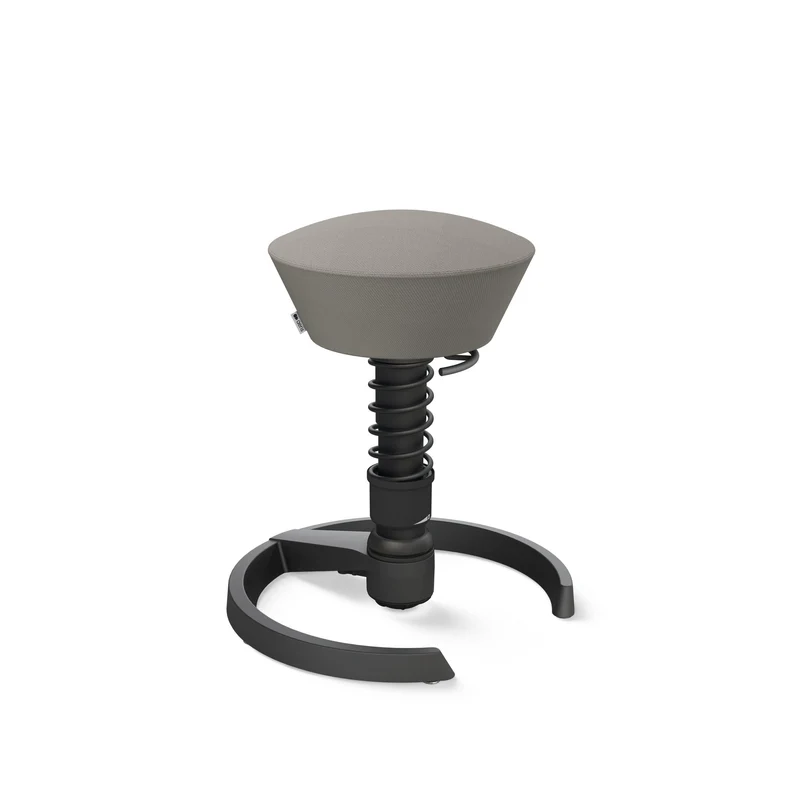 Aeris Swopper mit Gleiter (Schwarz) – Ergonomischer Sitzhocker für aktives Sitzen