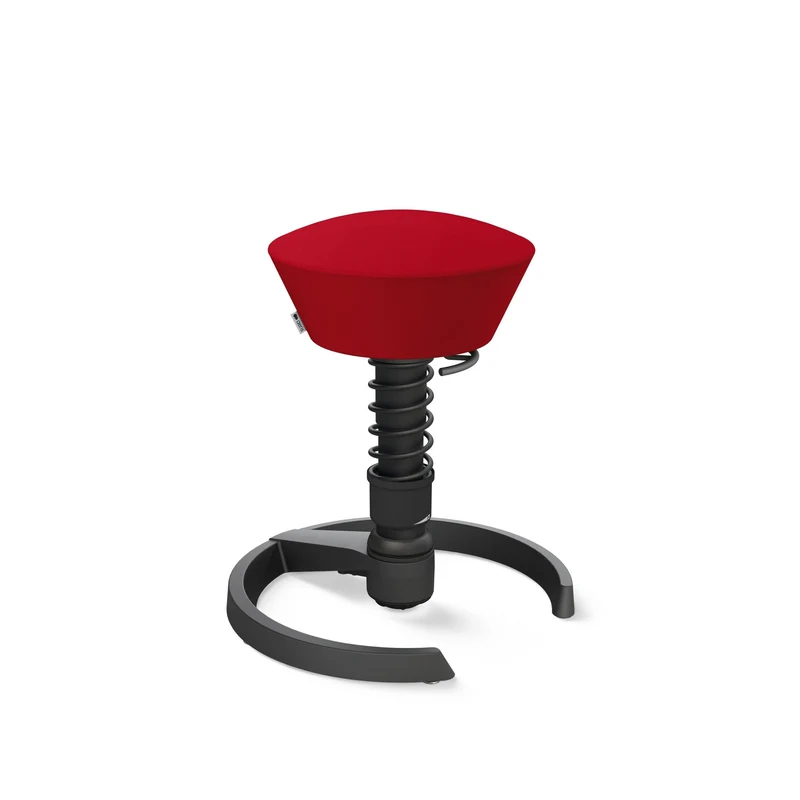 Aeris Swopper mit Gleiter (Schwarz) – Ergonomischer Sitzhocker für aktives Sitzen