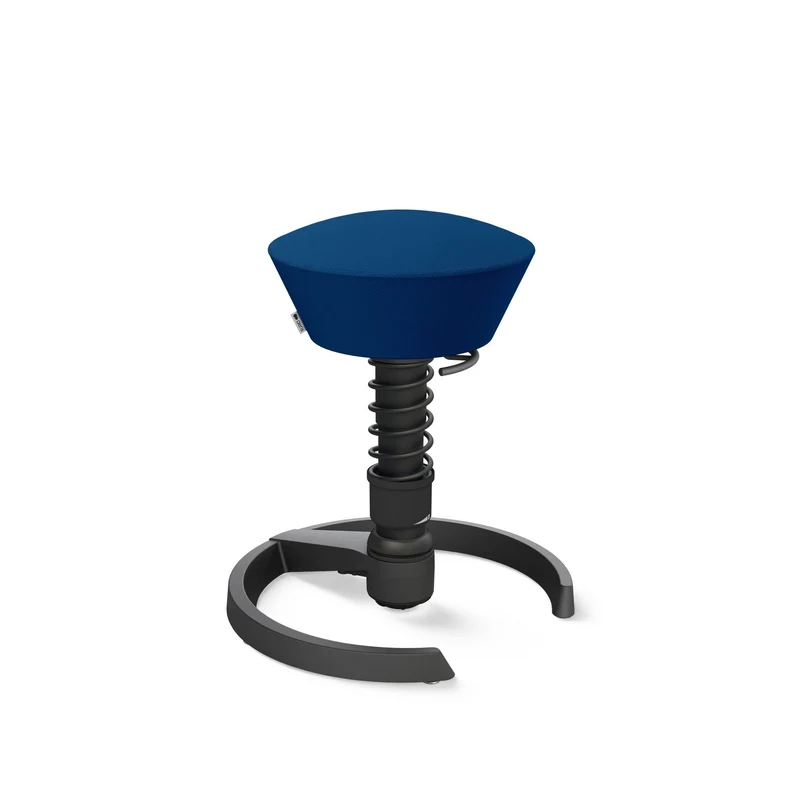 Aeris Swopper mit Gleiter (Schwarz) – Ergonomischer Sitzhocker für aktives Sitzen