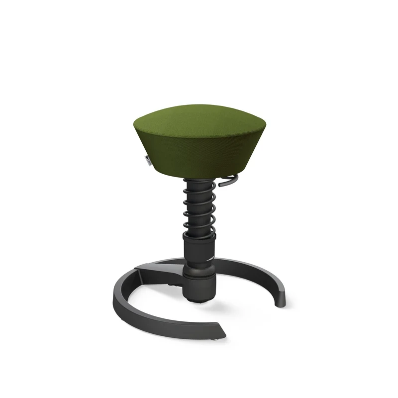Aeris Swopper mit Gleiter (Schwarz) – Ergonomischer Sitzhocker für aktives Sitzen