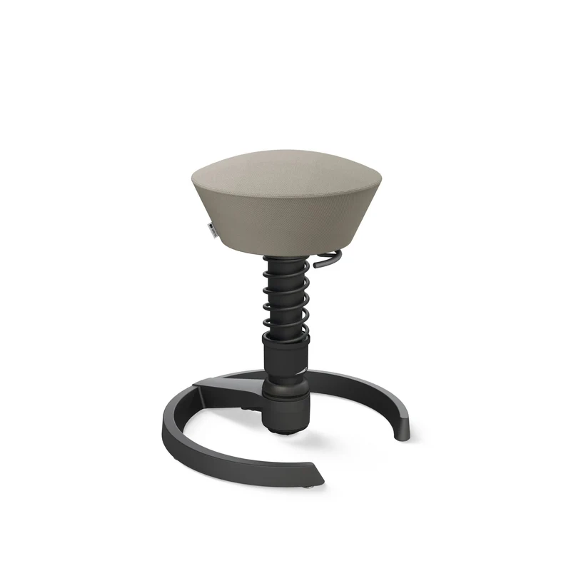 Aeris Swopper mit Gleiter (Schwarz) – Ergonomischer Sitzhocker für aktives Sitzen