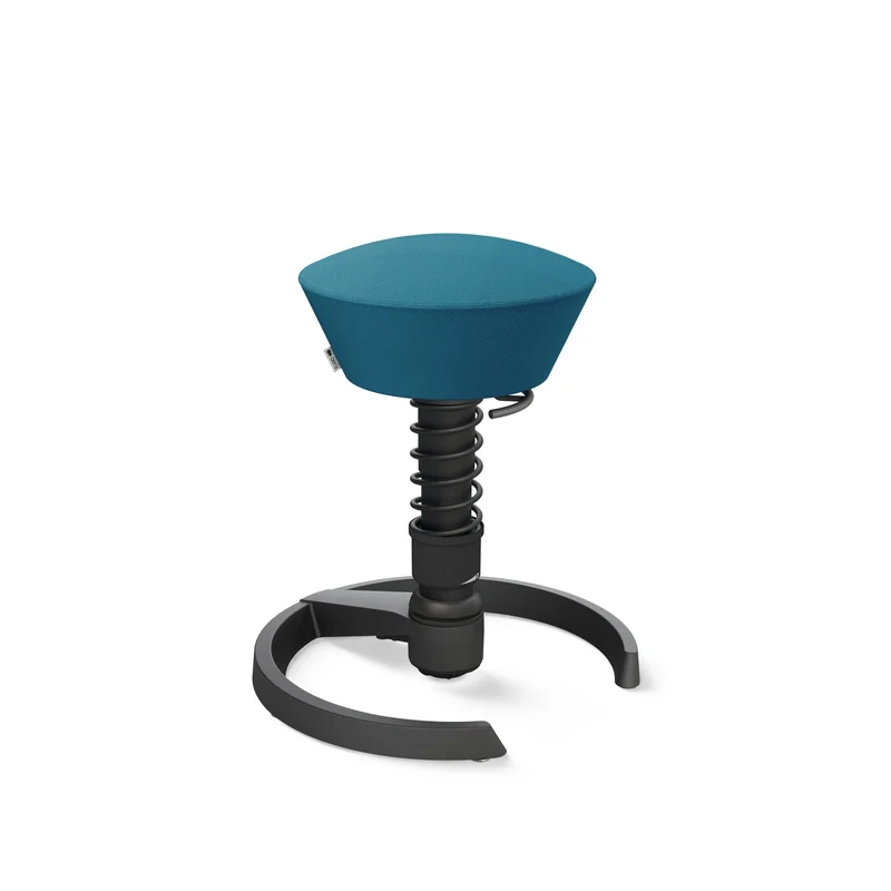 Aeris Swopper mit Gleiter (Schwarz) – Ergonomischer Sitzhocker für aktives Sitzen