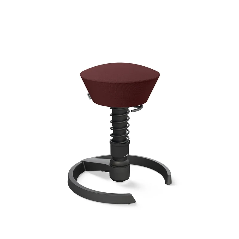 Aeris Swopper mit Gleiter (Schwarz) – Ergonomischer Sitzhocker für aktives Sitzen