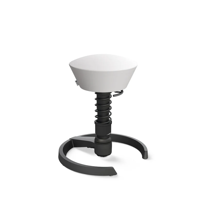 Aeris Swopper mit Gleiter (Schwarz) – Ergonomischer Sitzhocker für aktives Sitzen