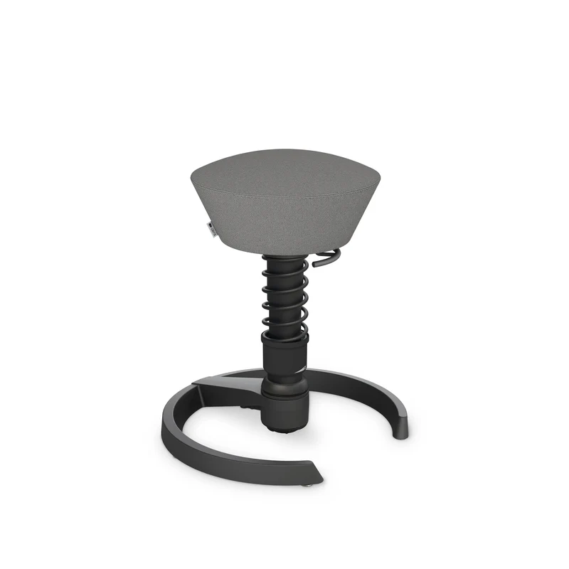 Aeris Swopper mit Gleiter (Schwarz) – Ergonomischer Sitzhocker für aktives Sitzen