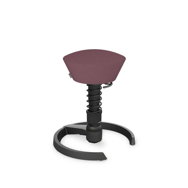 Aeris Swopper mit Gleiter (Schwarz) – Ergonomischer Sitzhocker für aktives Sitzen