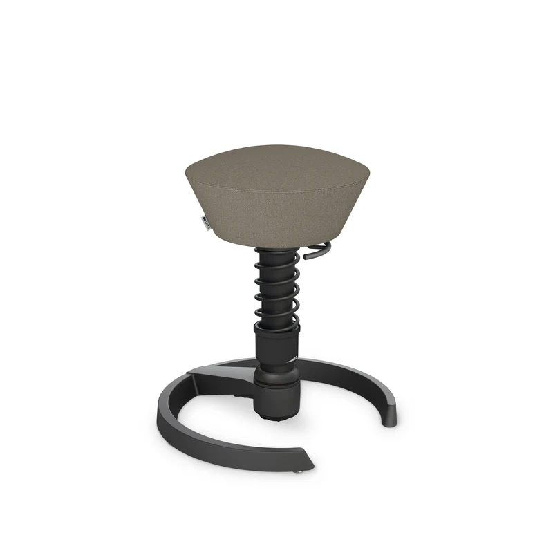 Aeris Swopper mit Gleiter (Schwarz) – Ergonomischer Sitzhocker für aktives Sitzen