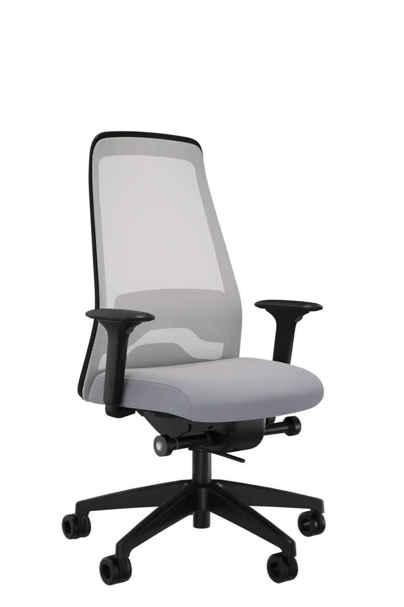 Interstuhl Every Select Plus EV 267 Bürostuhl Grauweiss – verstellbare Flextech-Synchronmechanik und hohe Rückenlehne