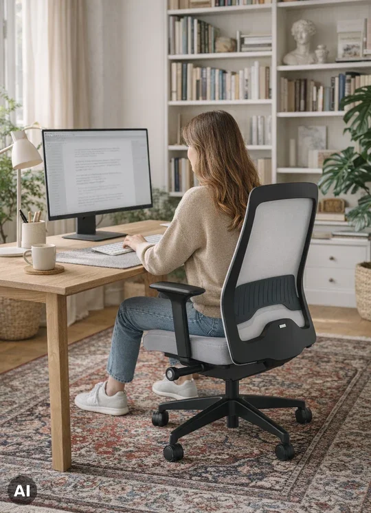 Interstuhl Every Select Plus EV 267 Bürostuhl Grauweiss – verstellbare Flextech-Synchronmechanik und hohe Rückenlehne