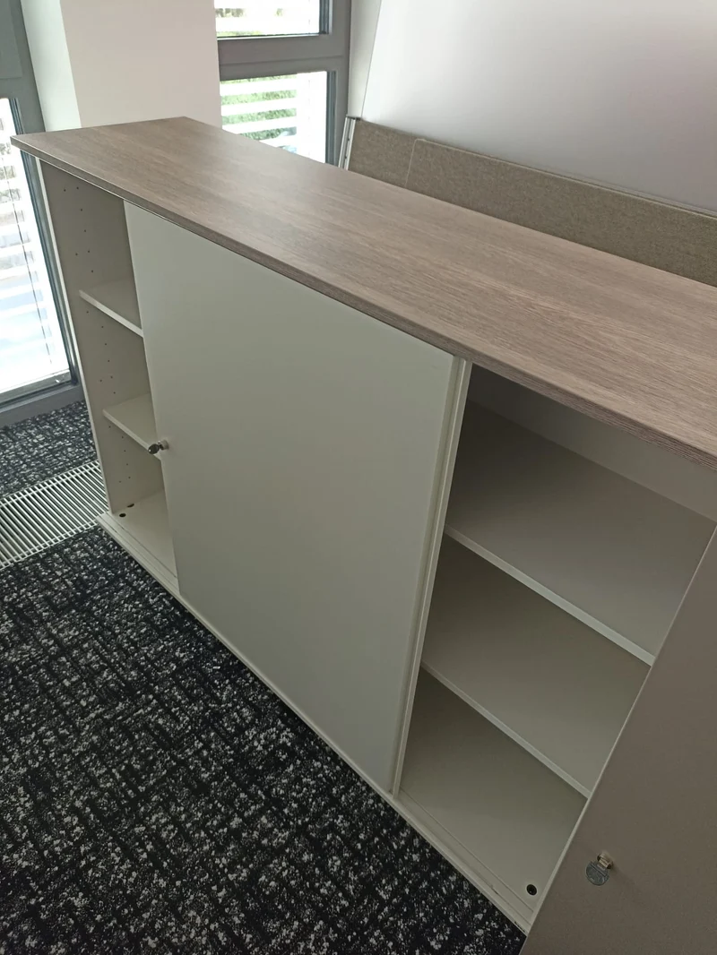 Bene Sideboard Weiß / Taupe
