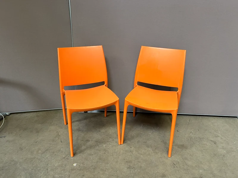 Konferenzstuhl Weiß/Orange