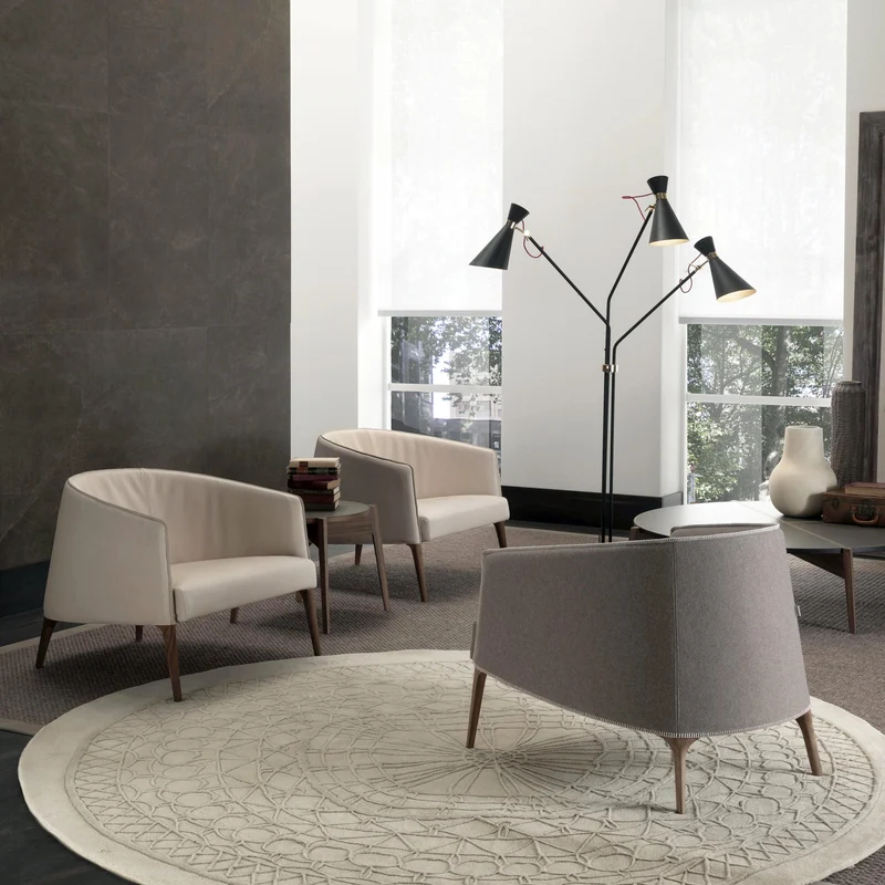 Jackie Armchair in Walnut & Leather - 1 only