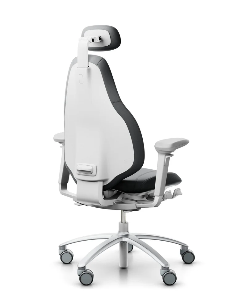 RH Mereo 220 Silver Grey, Leather Black
