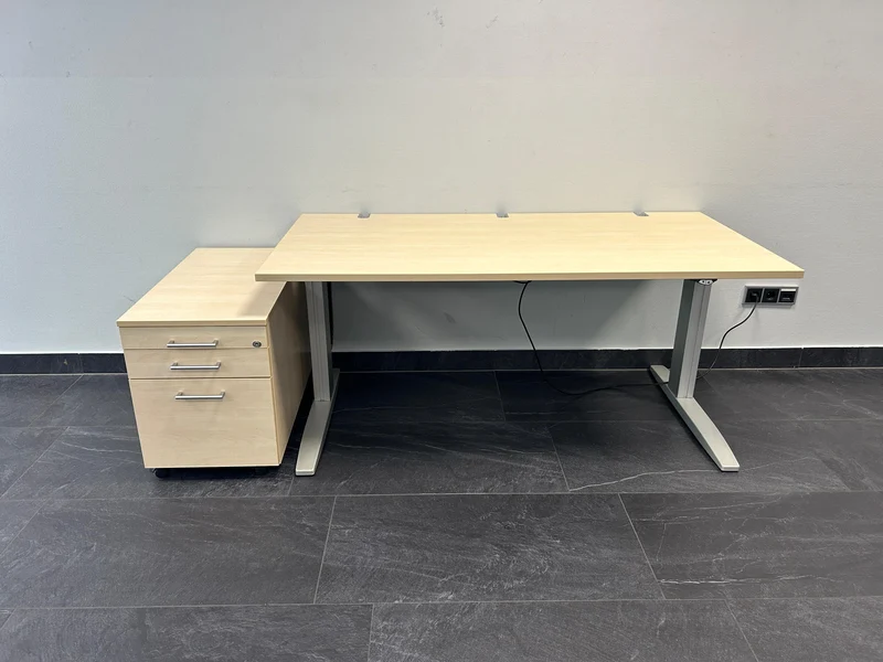 Ceka Elektrisch höhenverstellbarer Schreibtisch Ahorn