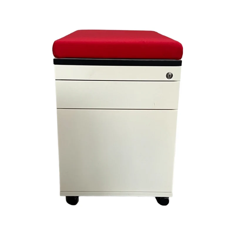 Sedus Rollcontainer Weiß mit Sitzkissen