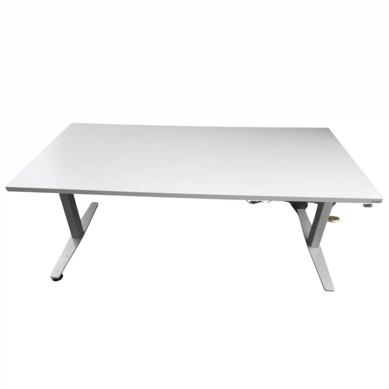 Rösch elektrisch höhenverstellbarer Schreibtisch Lichtgrau 200 x 80 cm