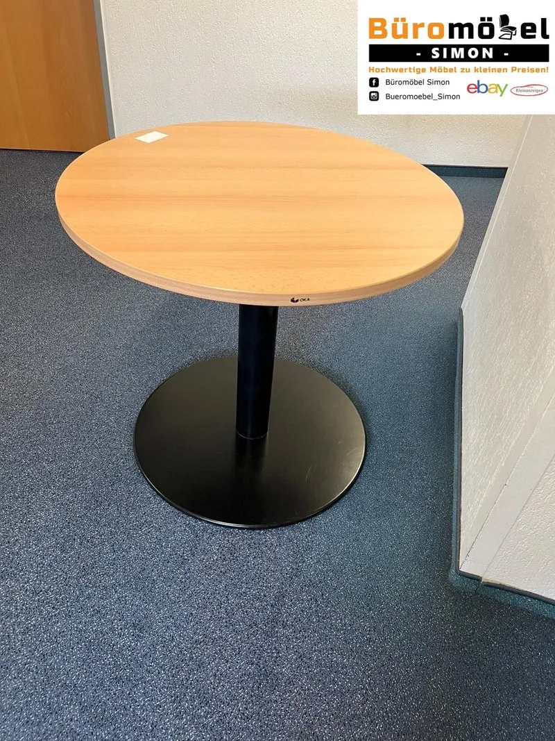 OKA Konferenztisch rund Buche