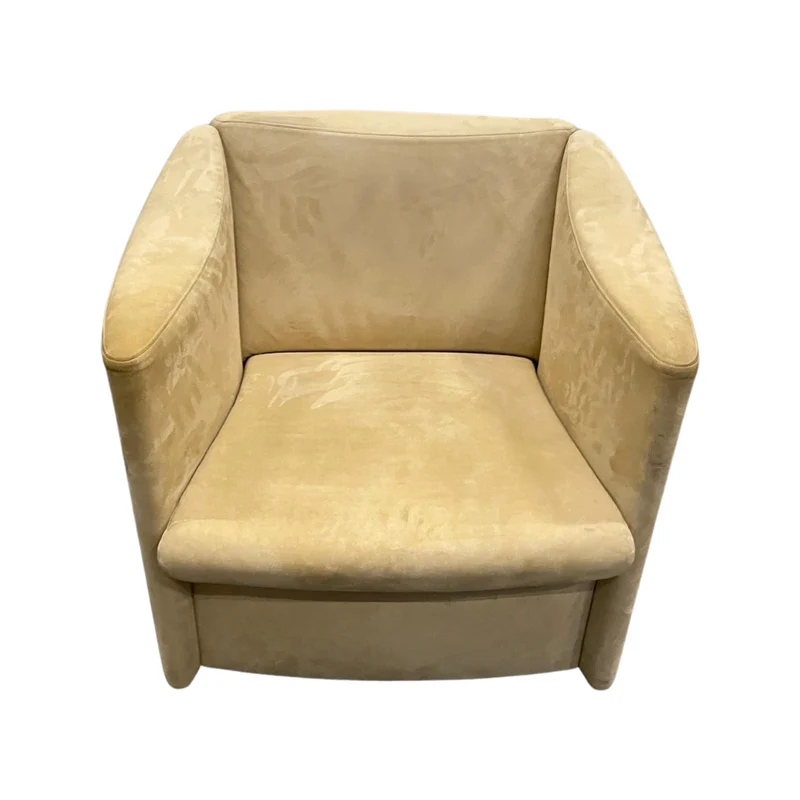 Couch Hocker Beige Leder