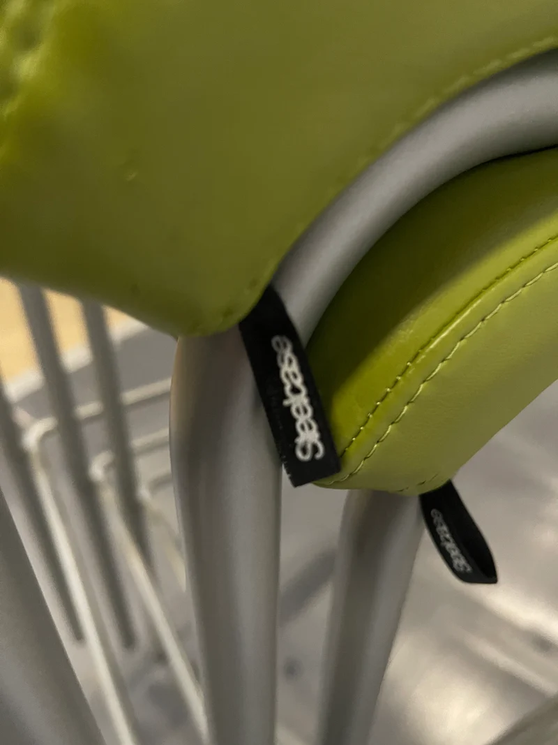 Steelcase Stehhocker Barhocker Leder Grün