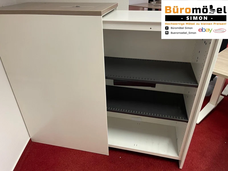 König Neurath Apothekerschrank Akazie/Weiß