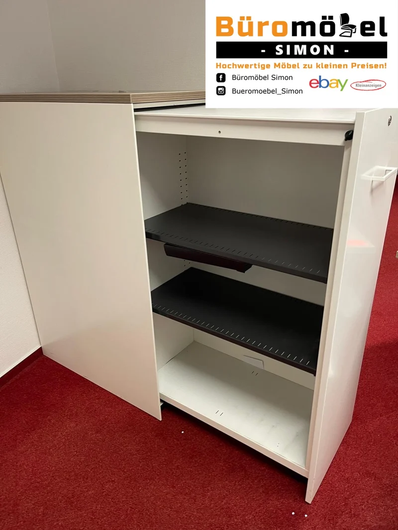 König Neurath Apothekerschrank Akazie/Weiß