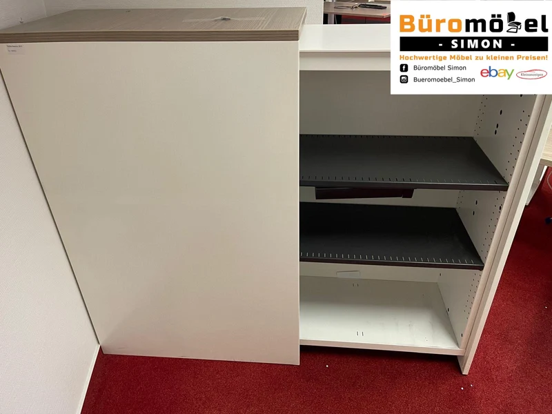 König Neurath Apothekerschrank Akazie/Weiß