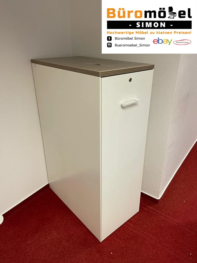 König Neurath Apothekerschrank Akazie/Weiß