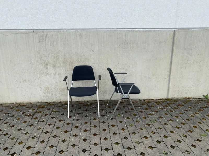 Konferenzstuhl Stoff Schwarz