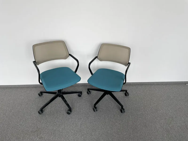 Steelcase Konferenzstuhl Blau/Grau