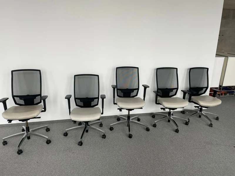 Dauphin Just Evo Bürodrehstuhl Netzrücken Schwarz / Creme