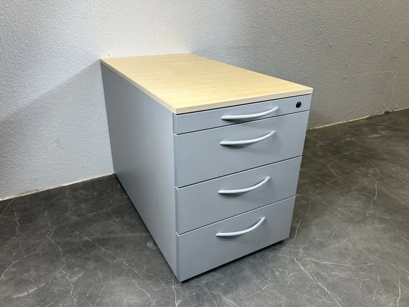 Steelcase Rollcontainer Ahorn/Silber