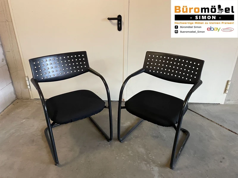 Vitra Visavis Konferenzstuhl Schwarz