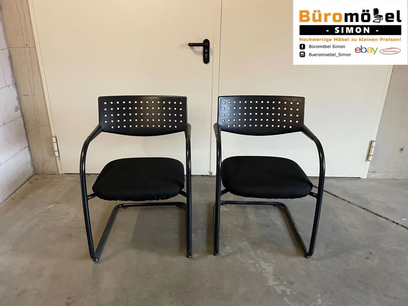 Vitra Visavis Konferenzstuhl Schwarz