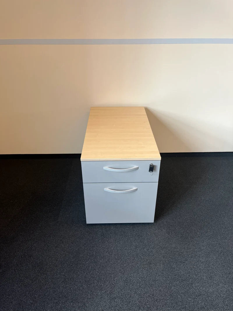 Steelcase Rollcontainer Ahorn/Silber