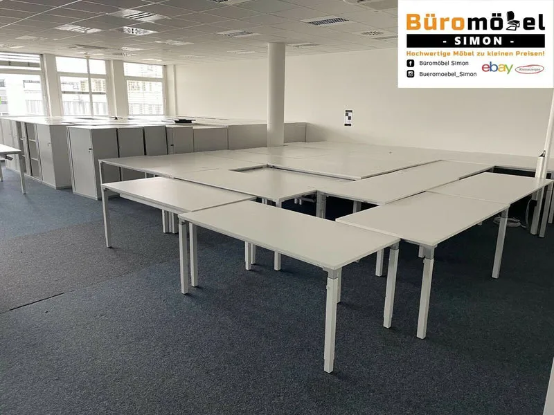 Steelcase Aktenschrank 3/4 OH Weiß