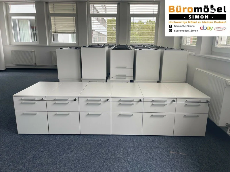 Steelcase Aktenschrank 3/4 OH Weiß