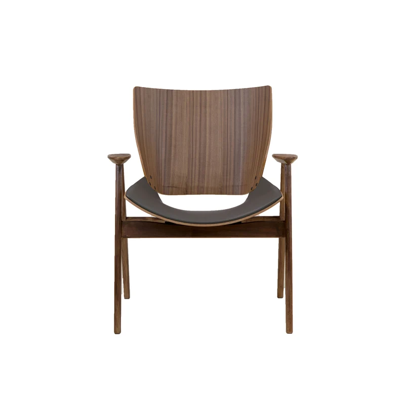 Rex Shell Wood Lounge Armchair, Walnut