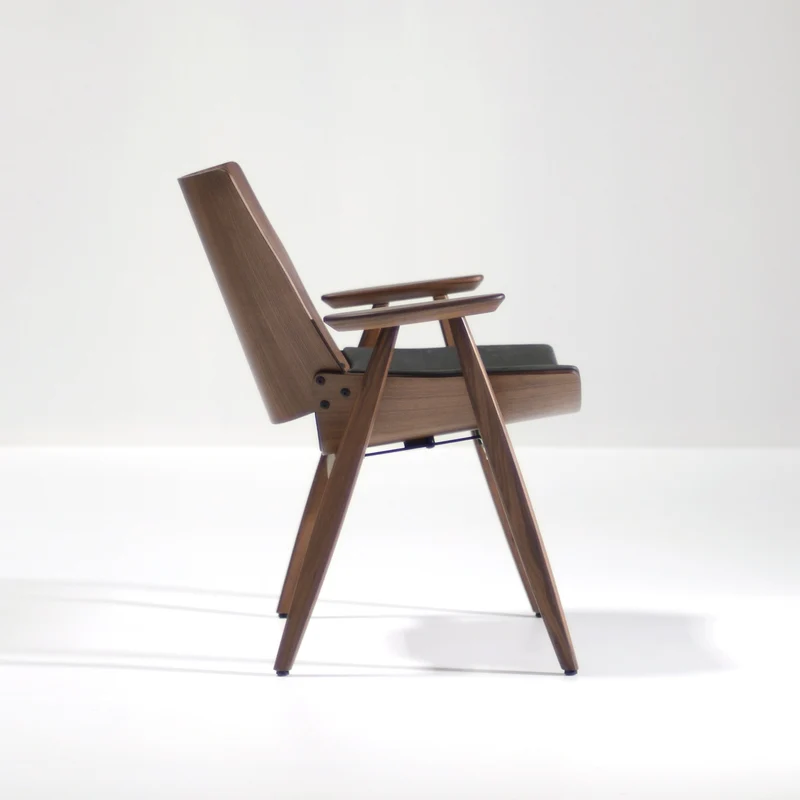 Rex Shell Wood Lounge Armchair, Walnut