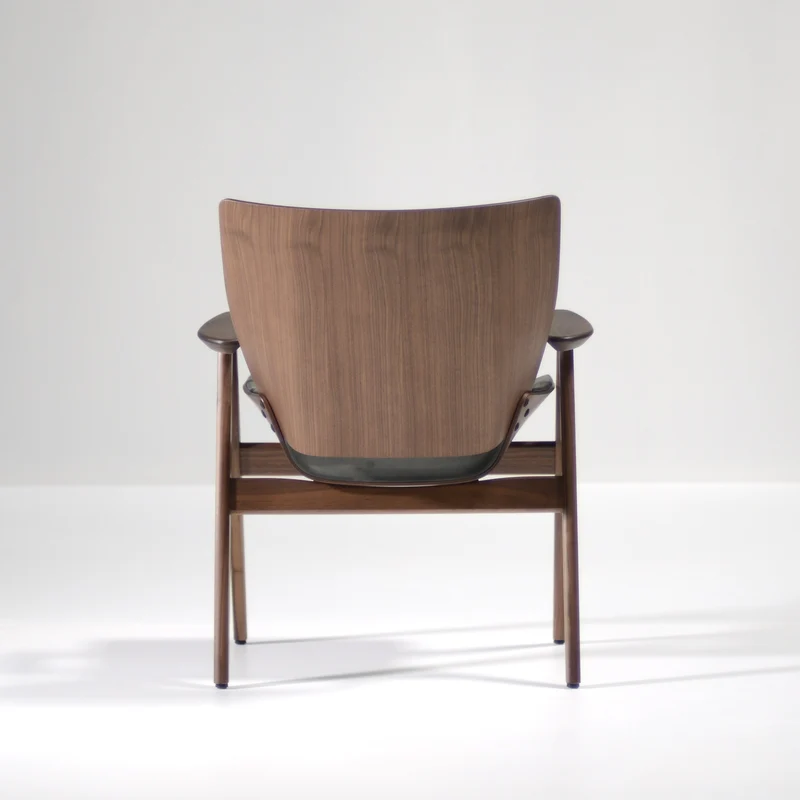 Rex Shell Wood Lounge Armchair, Walnut